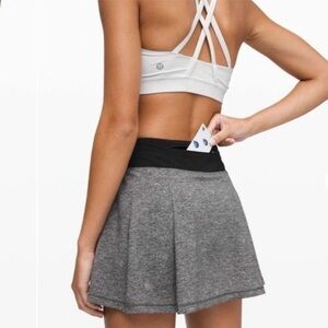 Lululemon Pace Rival Skort/ Skirt Women’s Size 6 Tall grey black